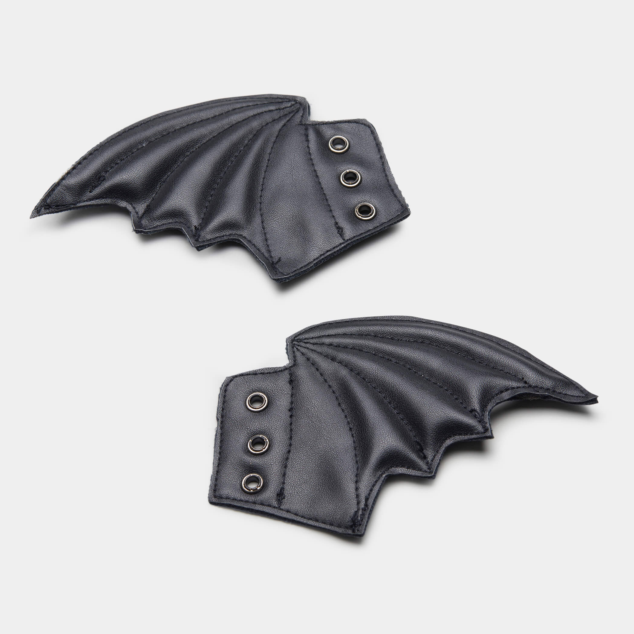 Attachable Bat Wings – Made with Recycled Materials - Accessories - KOI Footwear - Black - Side View