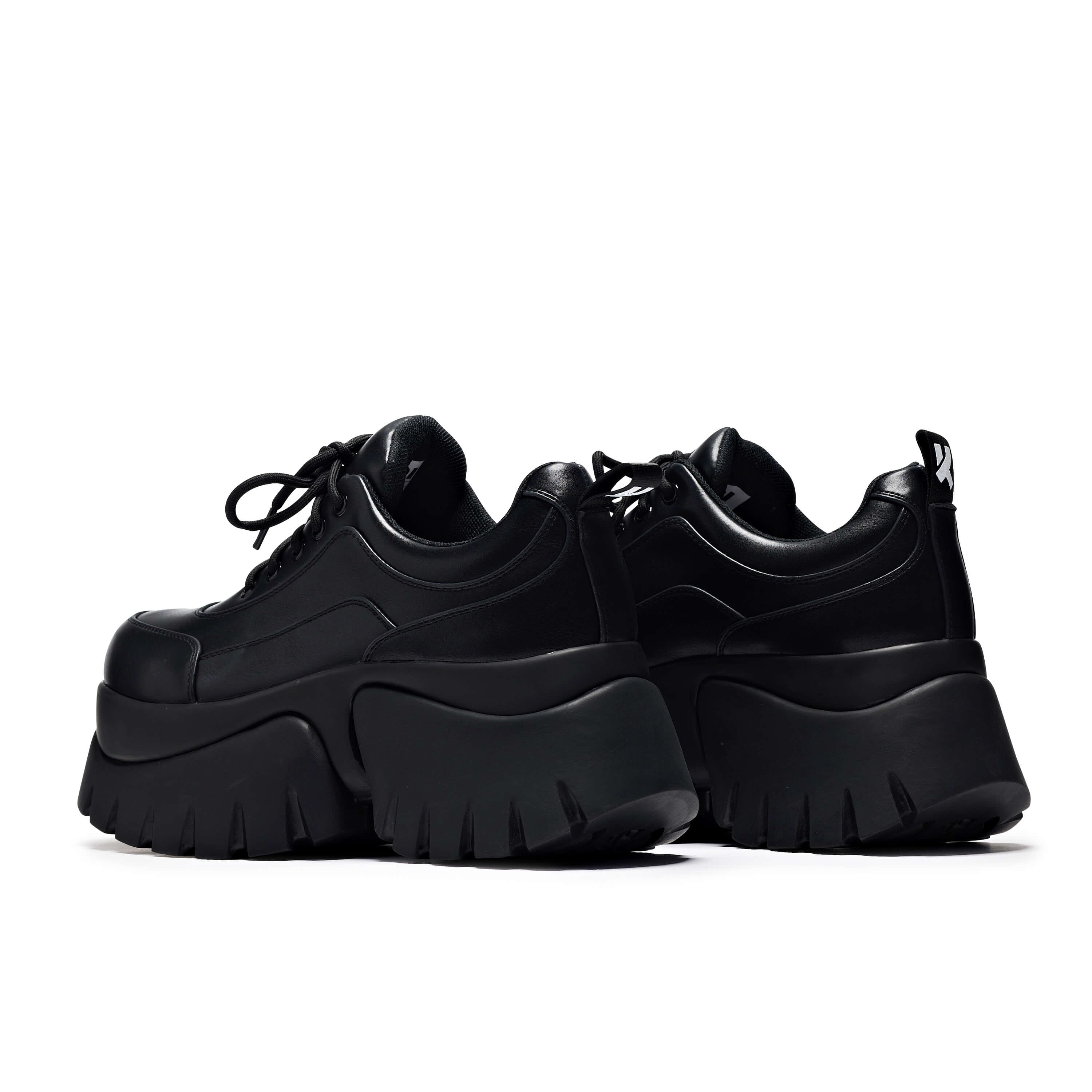 Chronicles Vilun Platform Trainers - Trainers - KOI Footwear - Black - Back View
