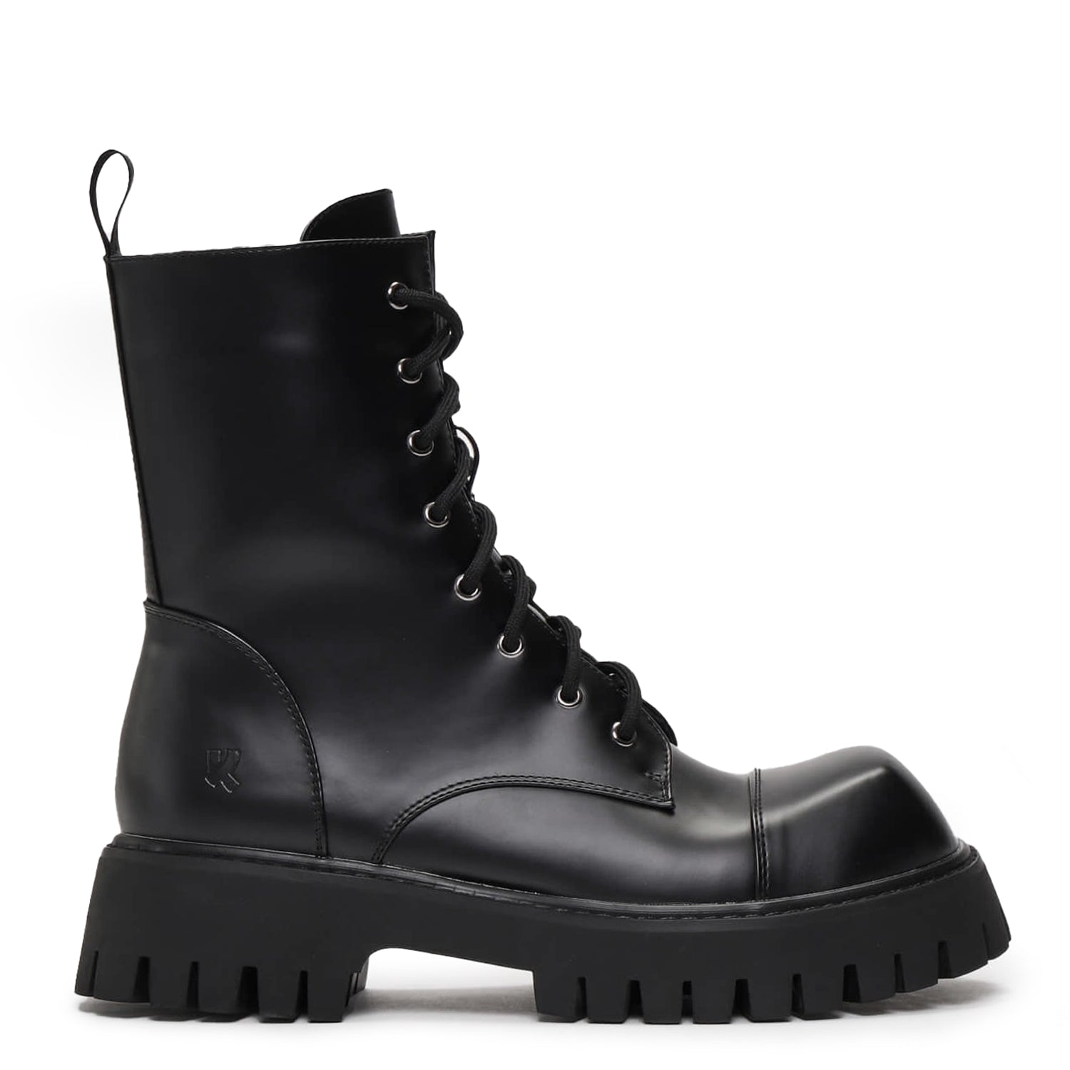 Gimli Men's Black Square Toe Lace Up Boots - Ankle Boots - KOI Footwear - Black - Main View
