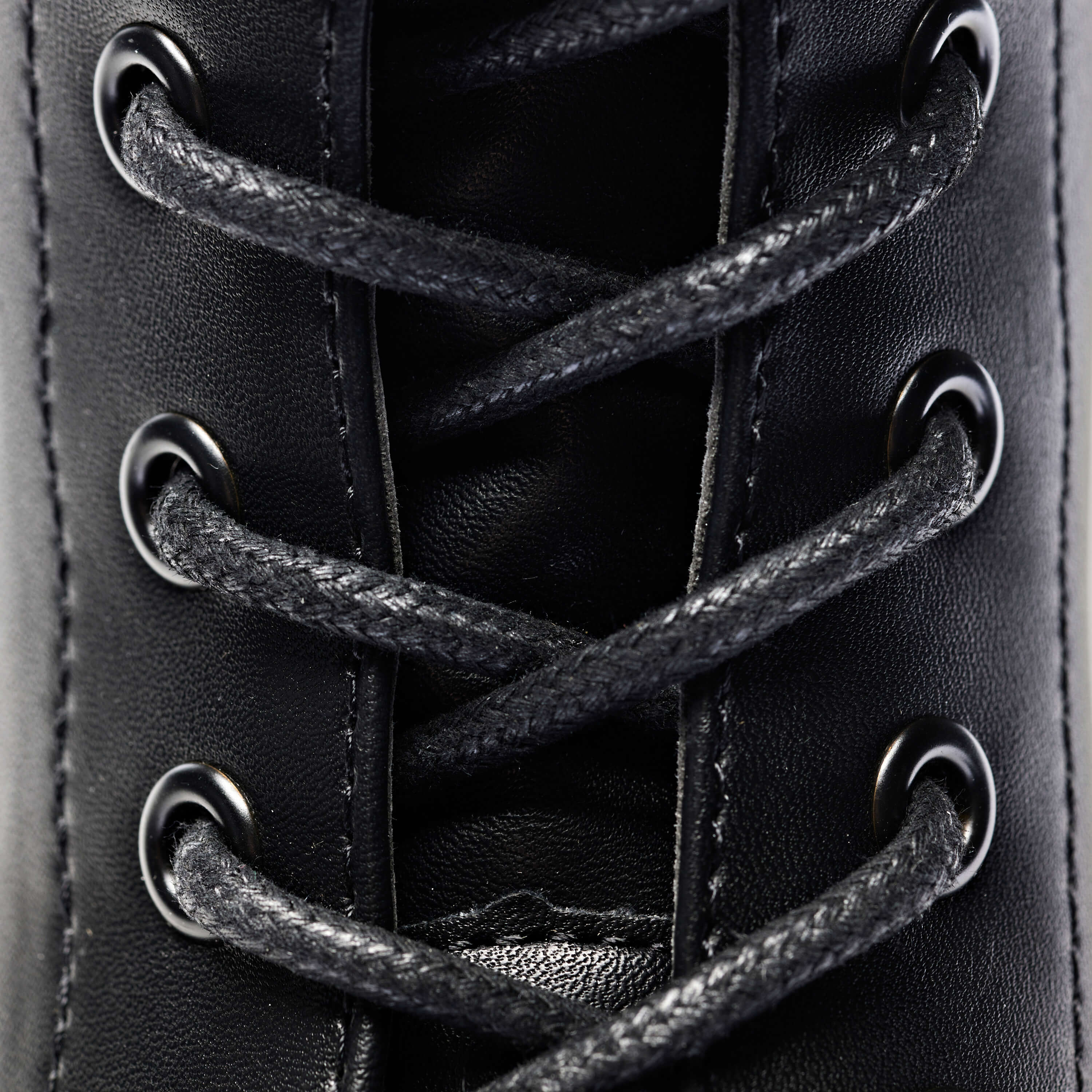GIN Platform Military Boots - Ankle Boots - KOI Footwear - Black - Lace Detail