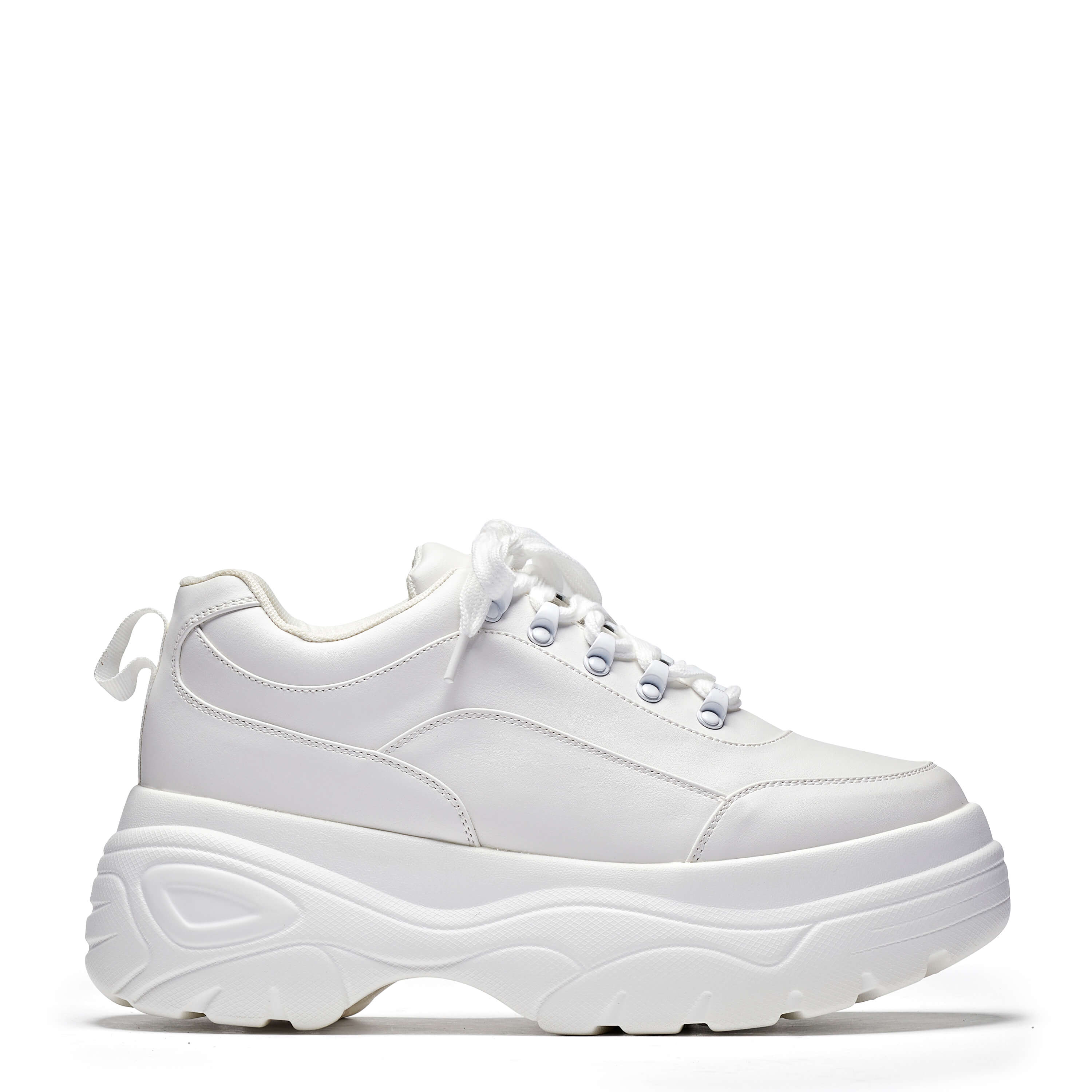 Jennie Striker White Chunky Bubble Trainers - Trainers - KOI Footwear - White - Main View
