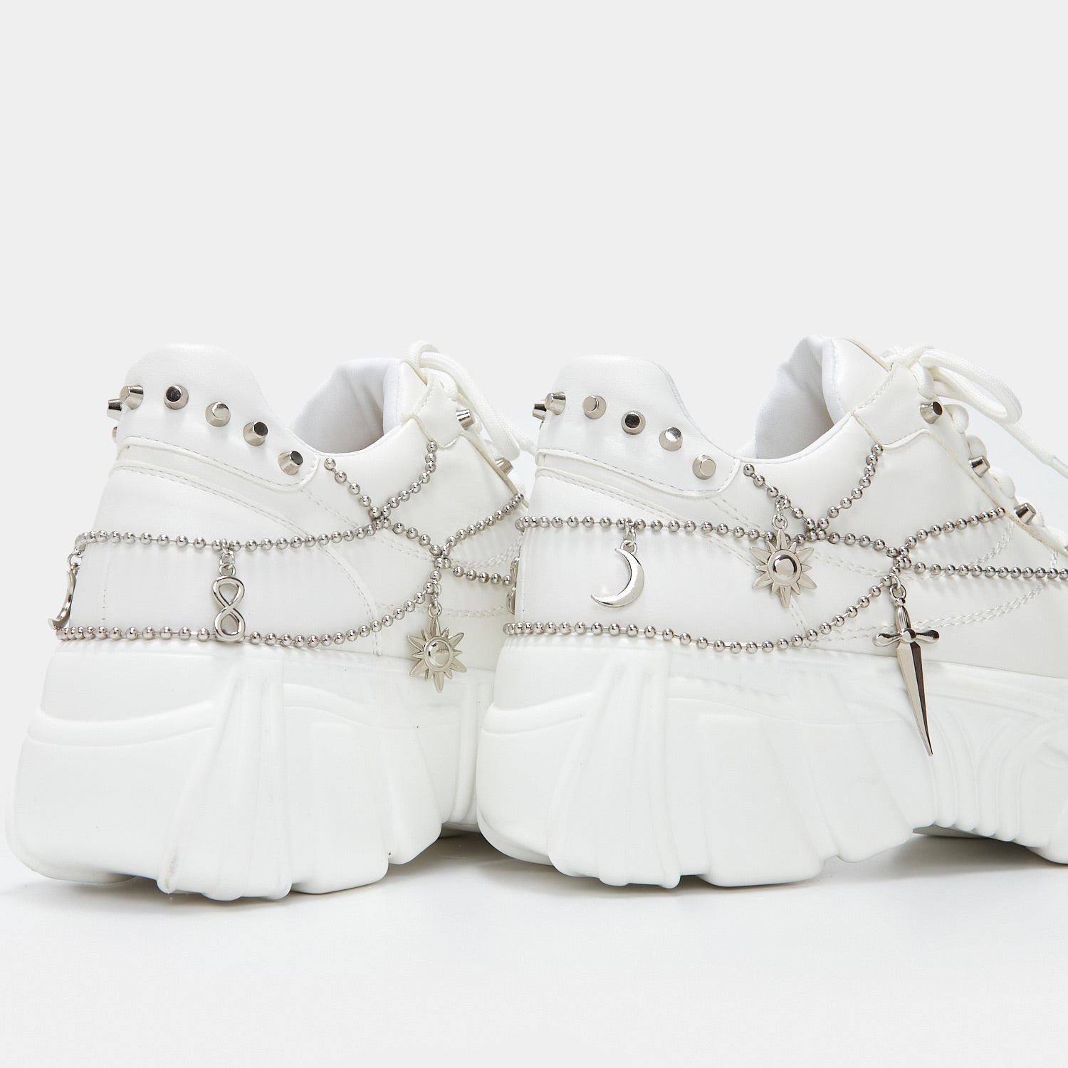 Jinx White Mystic Charm Trainers - Trainers - KOI Footwear - White - Back Detail