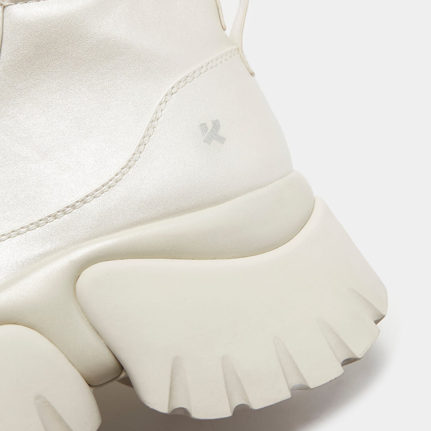 Gooey White Platform Boots - Ankle Boots - KOI Footwear - White - Back Detail