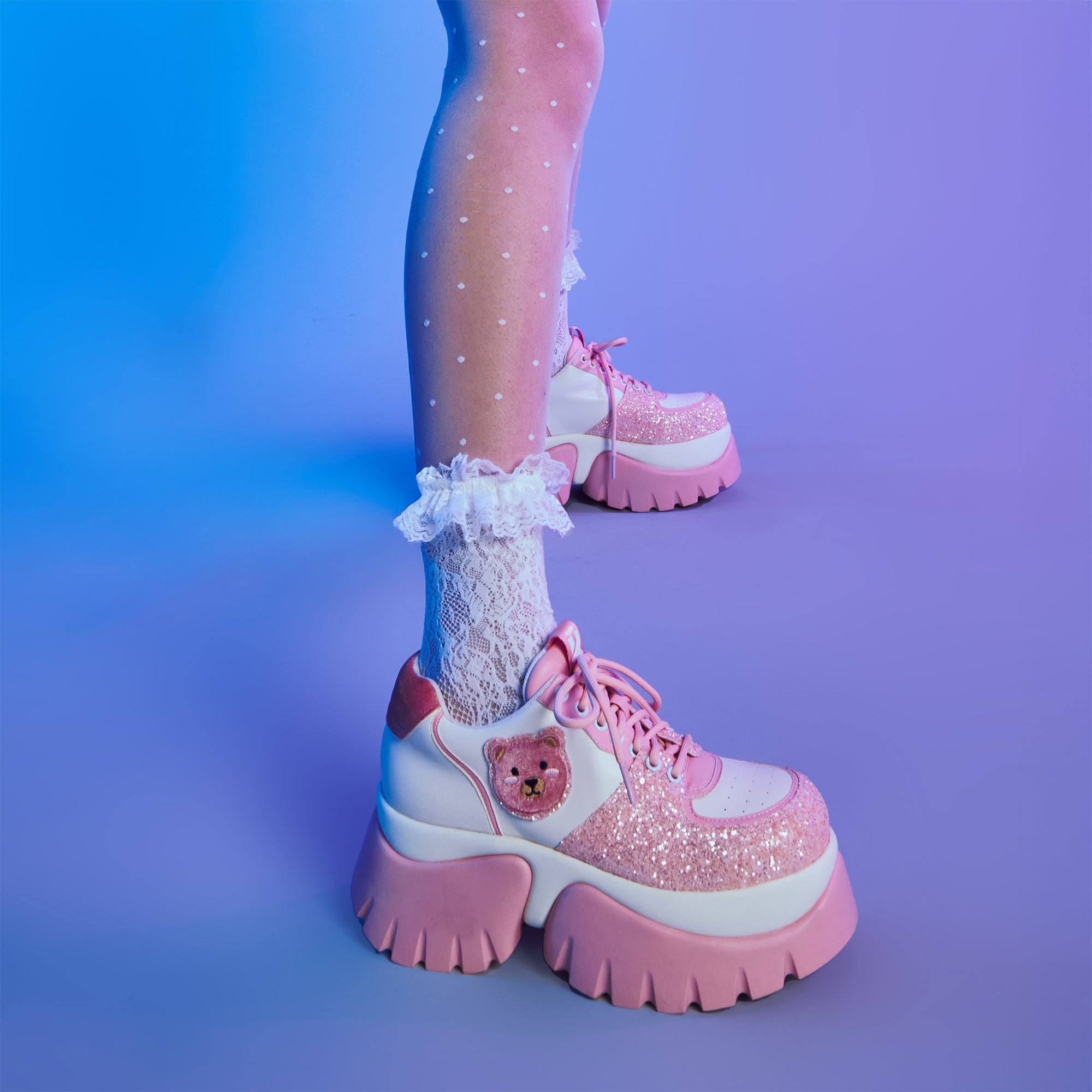 KOI_Bear Blushes Chunky Glitter Trainers_mod2