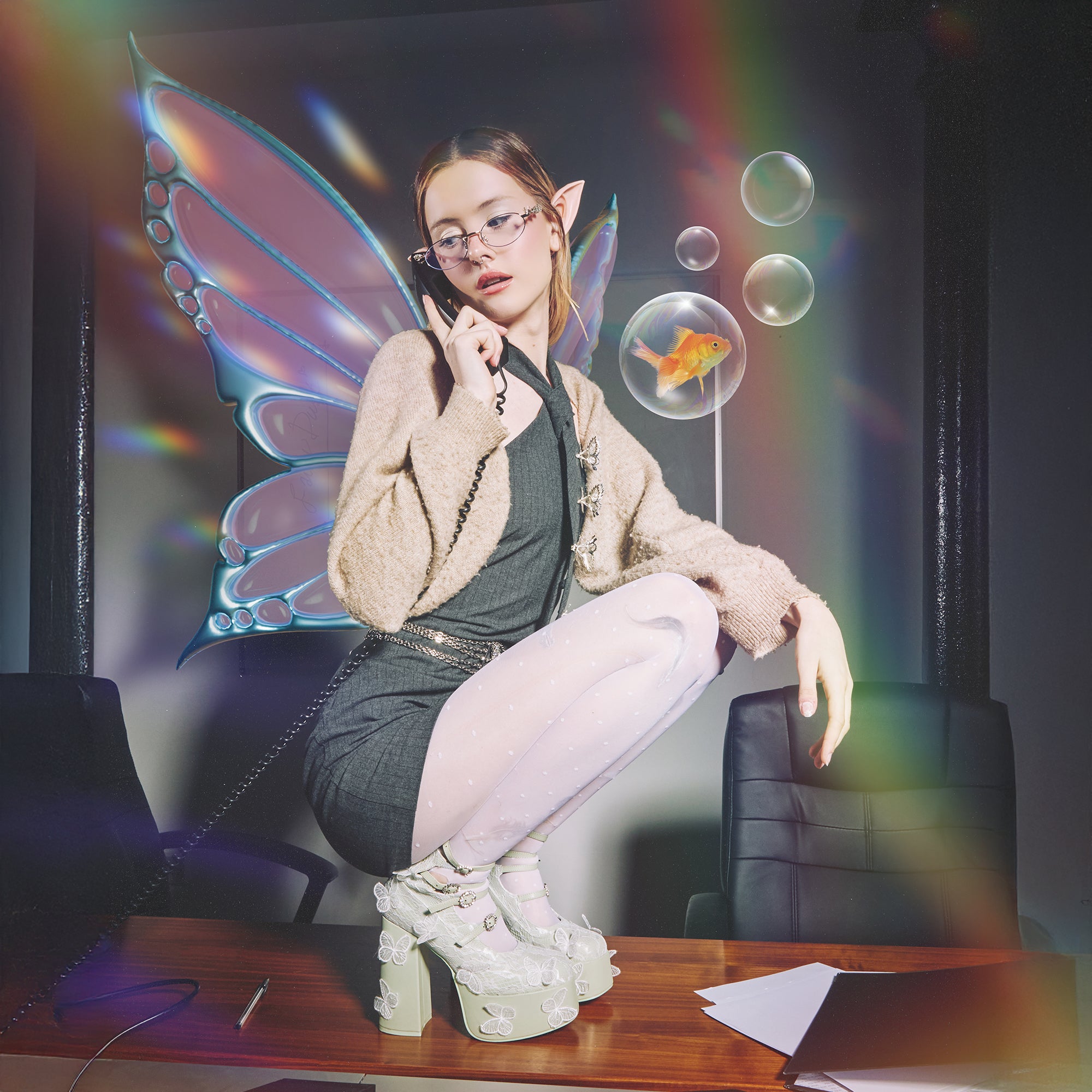 KOI_Wild Lotus Butterfly Lace Platform Heels_MOD2
