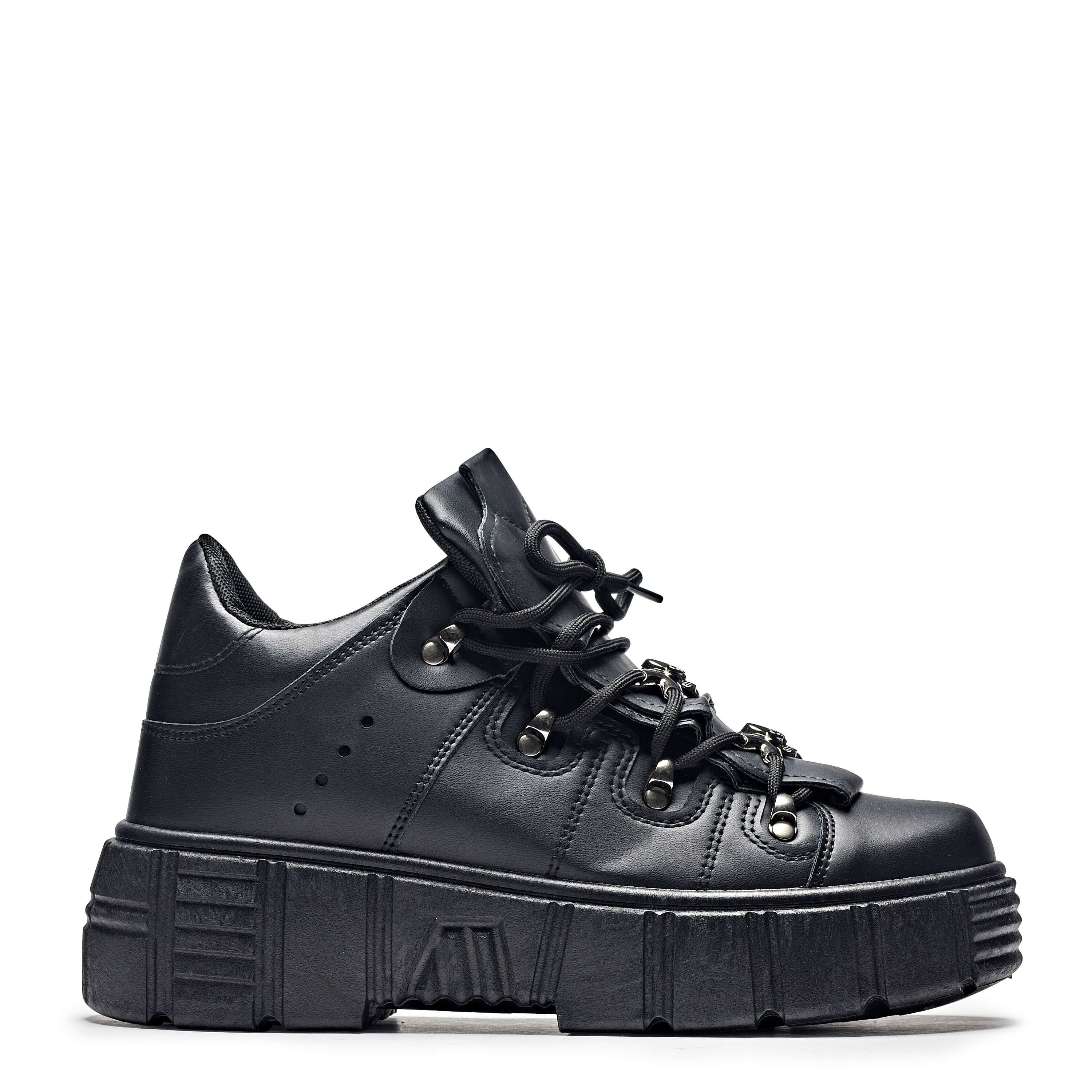 Rimo Core Chunky Black Trainers - Trainers - KOI Footwear - Black - Model View
