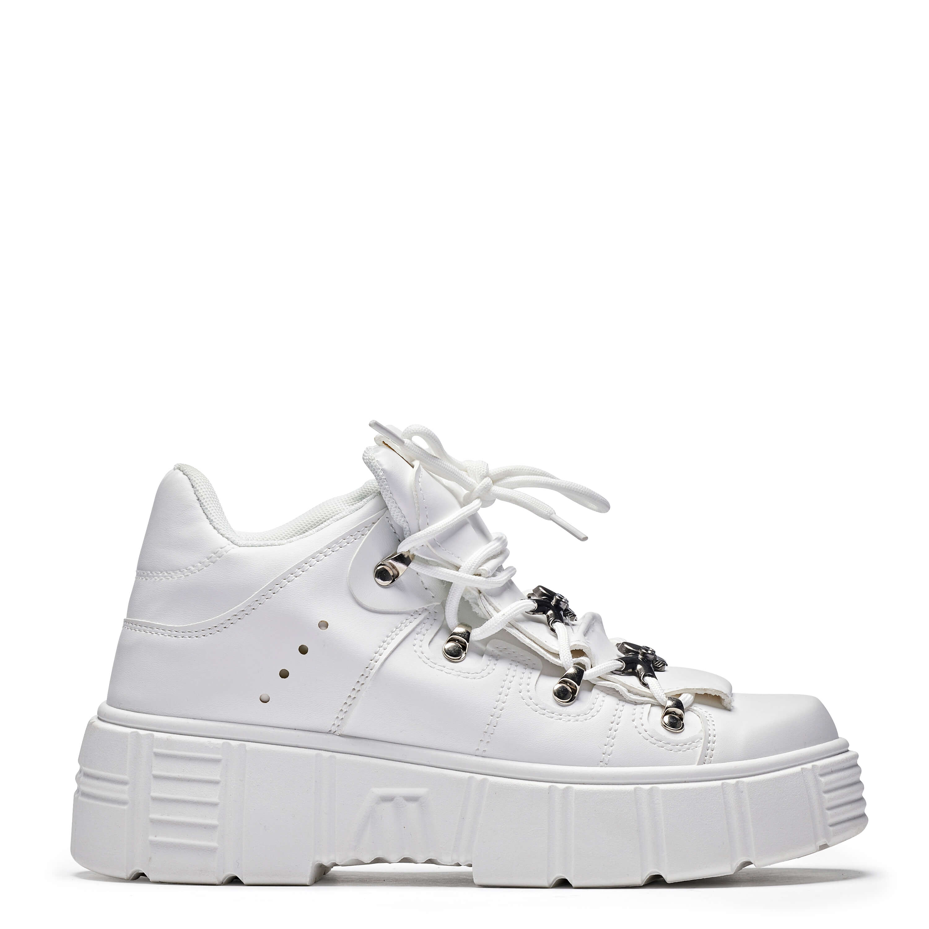 Rimo Core Chunky White Trainers - Trainers - KOI Footwear - White - Model View