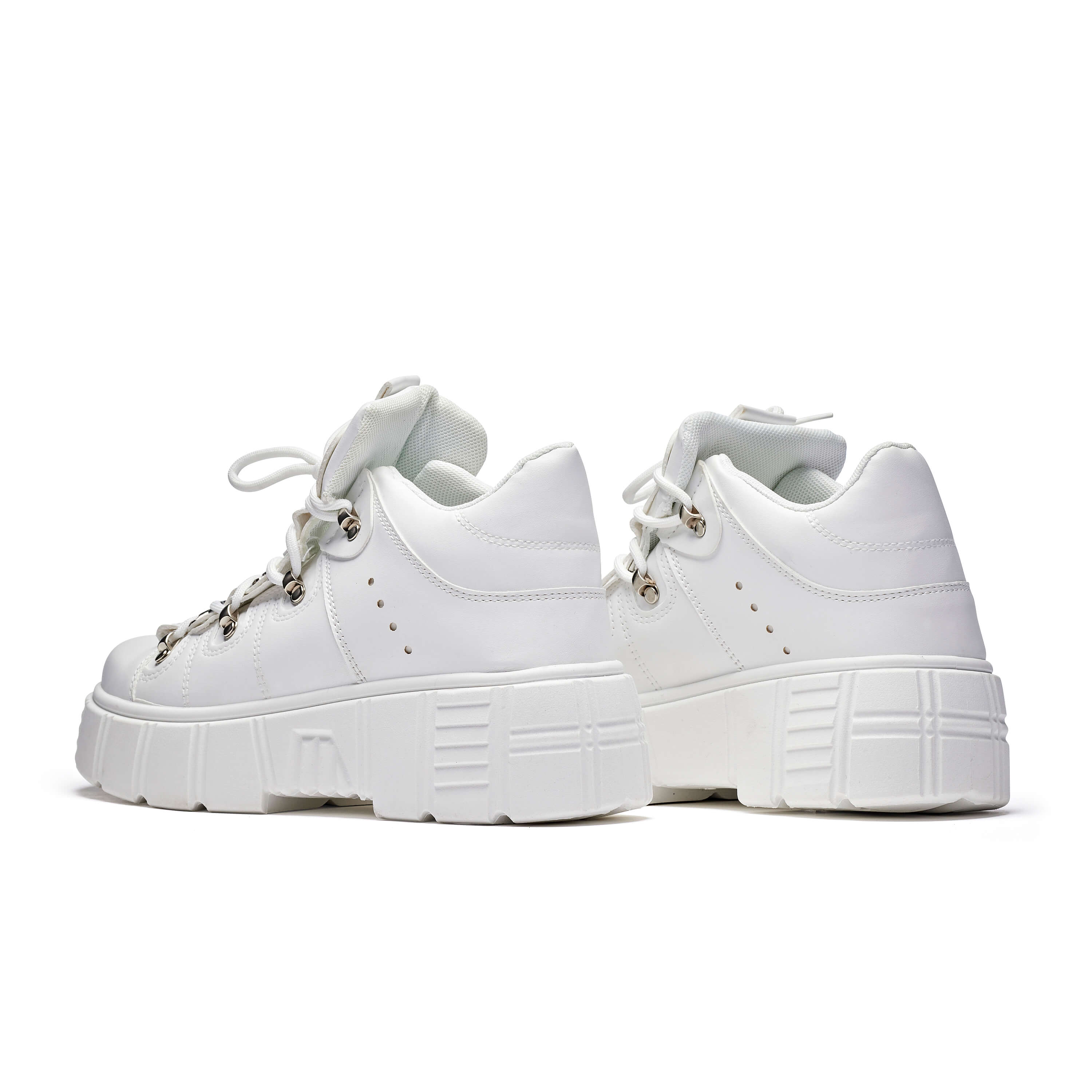 Rimo Core Chunky White Trainers - Trainers - KOI Footwear - White - Back View